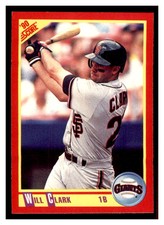 1990 Score #300 WILL CLARK San Francisco Giants ~D1S