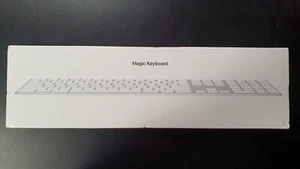 Klawiatura Apple Magic z podkładką numeryczną - brytyjska angielska (biała) - Zdjęcie 1 z 3
