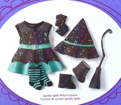 American Girl Spooky Spells Witch Costume NIB Halloween - Imagem 1 de 4