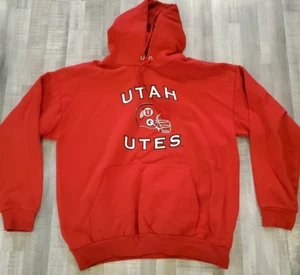 Men's Utah State Utes Pullover Hoodie Red Large NCAA - Picture 1 of 10