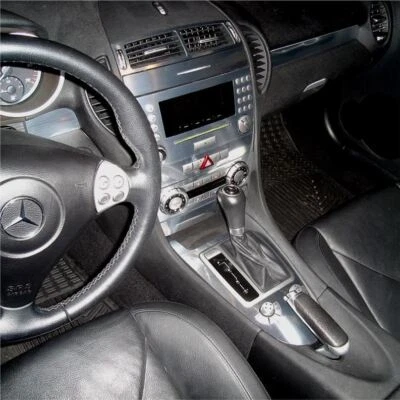 Kit de molduras de tablero de aluminio cepillado real Mercedes Benz SLK 2005-2008 Foto 1 de 4