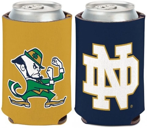 Notre Dame Fighting Irish Can Cooler Two Sided Design NCAA Collapsible Koozie Cover