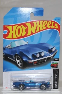 Hot Wheels - '72 Corvette Stingray Convertible Blue Roadsters #8/10 HW #132/250 - Image 1 of 2