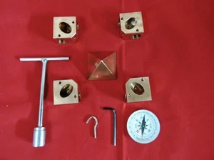 Solid Pure Copper Giza Pyramid Connector corner kit-can fit 16mm tube outer dia - Picture 1 of 1