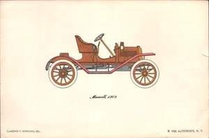 1908 MAXWELL CAR vintage automobile art print by CLARENCE P. HORNUNG (1950) - Picture 1 of 1