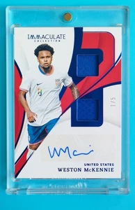 2024-25 Immaculate USA Weston McKennie Dual Patch Auto 1/5 - Bild 1 von 2