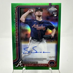 2025 Topps Chrome - Spencer Schwellenbach (RC) Green Refractor Auto /99 - Picture 1 of 2