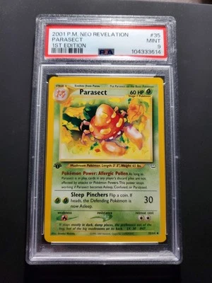 Pokemon Cards: 1st Edition Neo Revelation Uncommon: Parasect 35/64: PSA 9 - Image 1 of 2