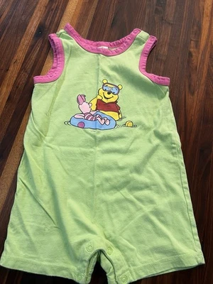 Vtg Y2K Disney Store Baby Romper 18 Months Unisex Winnie The Pooh - Image 1 of 3