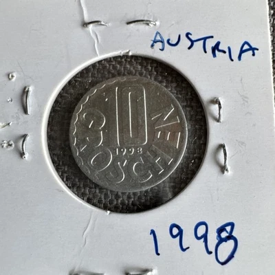 1998 Austria 10 Groschen World Coin - KM# 2878 Pre-euro 10c Eagle Seal Austrian - Image 1 of 2