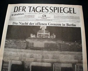 Best FALL OF THE BERLIN WALL East Germany Brandenburg Gate 1989 GDR Newspaper - Picture 1 of 10