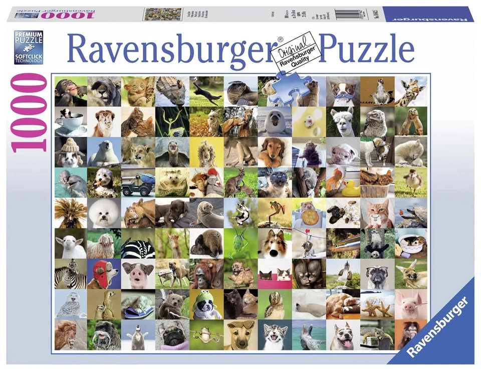 Ravensburger Puzzle Animali Divertenti 1000 Pezzi Collage - Immagine 1 di 3