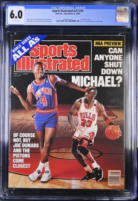 Sports Illustrated Magazine Nov 6, 1989 CGC 6.0 Can Anyone Shutdown MJ Newsstand - Image 1 of 2