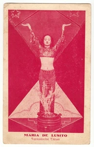 Variete Tänzerin Lusito im Orient Kostüm Oriental Dance Girl  Tanz ~1930/40 ? - Picture 1 of 2