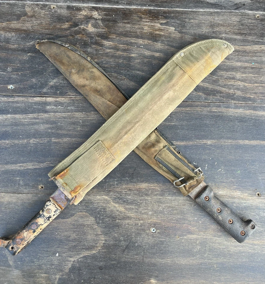 Machetes vintage/antiguos/originales de US ONTARIO KNIVES. Funda  Foto 1 de 4