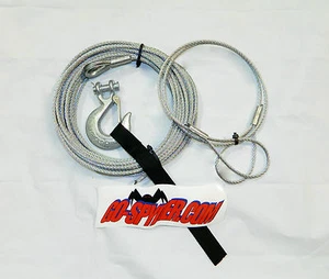 ATV Winch Cable 3/16" x 50' with Hook tether & Decal - Bild 1 von 1