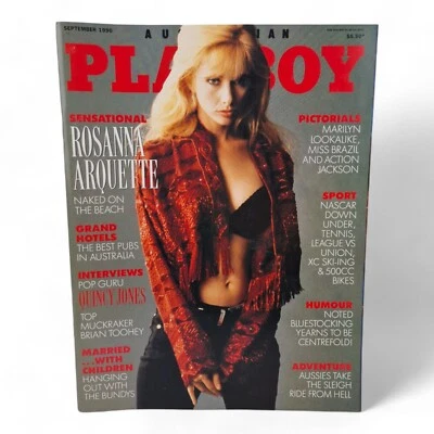 Australian Playboy Magazine September 1990 Rosanna Arquette EXCELLENT - Imagem 1 de 4