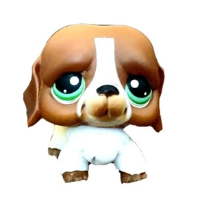 Littlest Pet Shop Saint St. Bernard Brown White Puppy Dog Green Eyes #335 - Picture 1 of 6