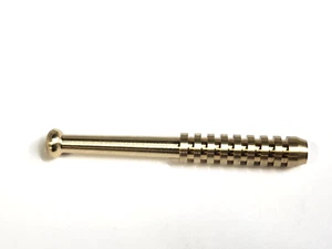 OLD SCHOOL SOLID BRASS METAL ONE HITTER PIPE DUGOUT BAT 3" MADE IN USA !! - Picture 1 of 3