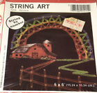 Vintage String Art Kit McNeill 1215 Rainbow Barn Craft Kit String By Number 6x6