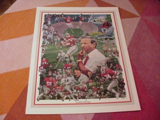 Georgia Bulldogs Athletic Heritage History LG Print-1984-Vince/Erk/Butler/Trippi - Image 1 of 1