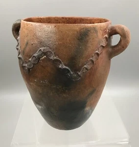 Exceptional c1939 Traditional Navajo Reservation Pottery Pine Pitch Olla Drum - Picture 1 of 7