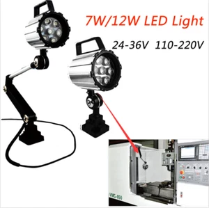 7W 12W Milling Machine LED Light CNC Bench Lathe Knee Mill Waterproof Lamp - Picture 1 of 12