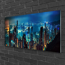 Print on Glass Wall art 100x50 Picture Image City Houses