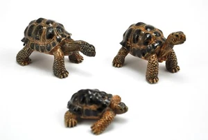 3" SET Klima Porcelain Hand paint Miniature Figurines Giant Turtle Family - Imagen 1 de 12