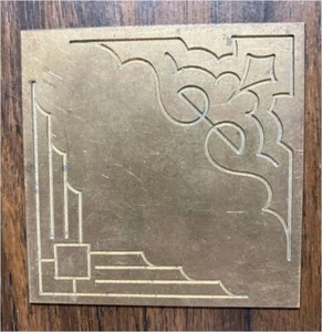 MASTER TEMPLATE BRASS ENGRAVING PLATE FOR NEW HERMES FONT TRAY - Picture 1 of 1