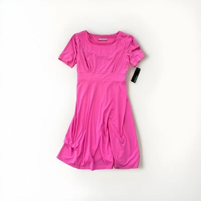 Vestido Chetta B Rosa Elástico Talla 12P Nuevo con Etiquetas Ajuste y Acampanado Foto 1 de 4