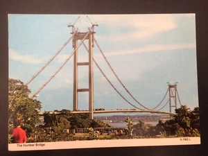 Humber Bridge Single span suspension Yorkshire Before opening  Postcard Unused - Picture 1 of 1