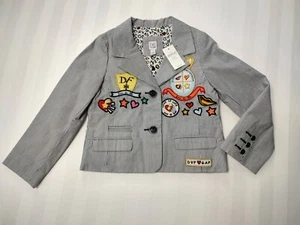 NWT DVF for baby GAP 5 Girl Unisex Applique Patch Blazer Jacket Top Lined READ* - Picture 1 of 14