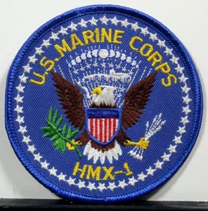 US Marine Corps HMX-1 Marine One Hubschrauber vollfarbiges Abzeichen Abzeichen Aufnäher - Bild 1 von 2
