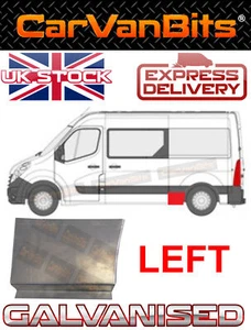 PER RENAULT MASTER VAUXHALL MOVANO NISSAN NV400 10-20 PANNELLO RIPARAZIONE CARROZZERIA LATERALE N/S - Foto 1 di 6