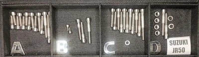Juego de tornillos de perno de motor de acero inoxidable pulido Suzuki Jr50 Foto 1 de 4