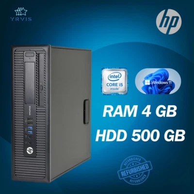 PC DESKTOP HP 800G1 SFF INTEL I5 RAM 4GB HDD 500GB WIN 11 PRO RICONDIZIONATO - Immagine 1 di 4