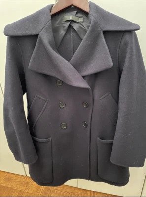 Abrigo Uniqlo x Jil Sander Grande +J Mezcla de Lana Guisante AZUL MARINO Foto 1 de 4