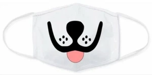 Face Mask with design Triple Layer Cotton Cloth - FREE SHIPPING -Dog Puppy mouth - Picture 1 of 20