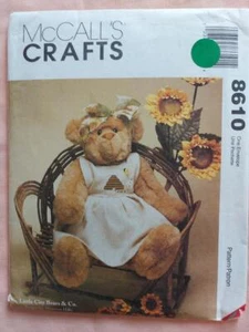 McCall's 8610 Honey Bear Pattern by Little City Bears & Co. Size: 20" - Picture 1 of 2