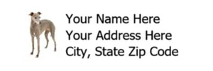 Windhund - Rücksendeadresse Etiketten - 1" x 2 5/8" - personalisiert - Bild 1 von 16