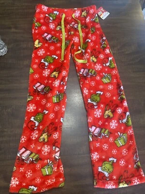 Nuevo pijama de salón para dormir Christmas Grinch para hombre talla pequeña de felpa Foto 1 de 4