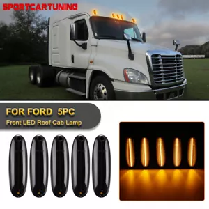 OE-Spec Amber LED Raised Roof Clearance Marker Lights For Freightliner Cascadia - Picture 1 of 13
