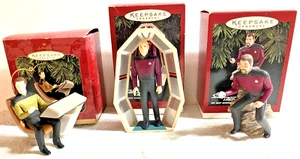 Hallmark ~ STAR TREK NEXT GENERATION ~ Lot Of 3 ~ PICARD-RIKER-DATA ~1995/96/97 - Picture 1 of 11