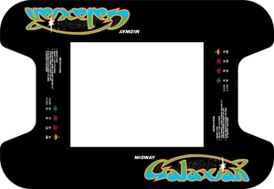 GALAXIAN cocktail arcade machine glass underlay - Picture 1 of 4
