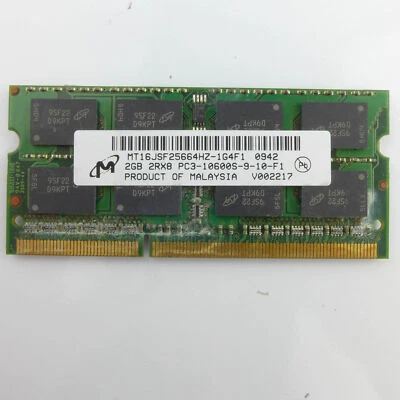 2 GB DDR3 SDRAM PC3-10600 (DDR3-1333) MT16JSF25664HZ-1G4F1 Ram Memoria Micron - Immagine 1 di 2