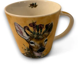 Hirsch Kunst Keramik Tasse Wald Natur Tier Vickie Sawyer Prinzessin Hirschbecher - Bild 1 von 4