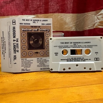 HUDSON & LANDRY comedy cassette Best V1 sketch routines Ajax Hippie Redneck vtg - Image 1 of 2