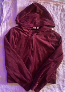 Sudadera con Capucha Gap Kids Terciopelo Granate con Cremallera Juvenil Talla XXL (14-16) - Imagen 1 de 18