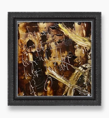 Obra de arte abstracta espacio-tiempo arte científico de pared regalo para ingeniero o papá enmarcado Foto 1 de 4